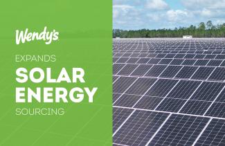 Wendy's expands solar energy sourcing.